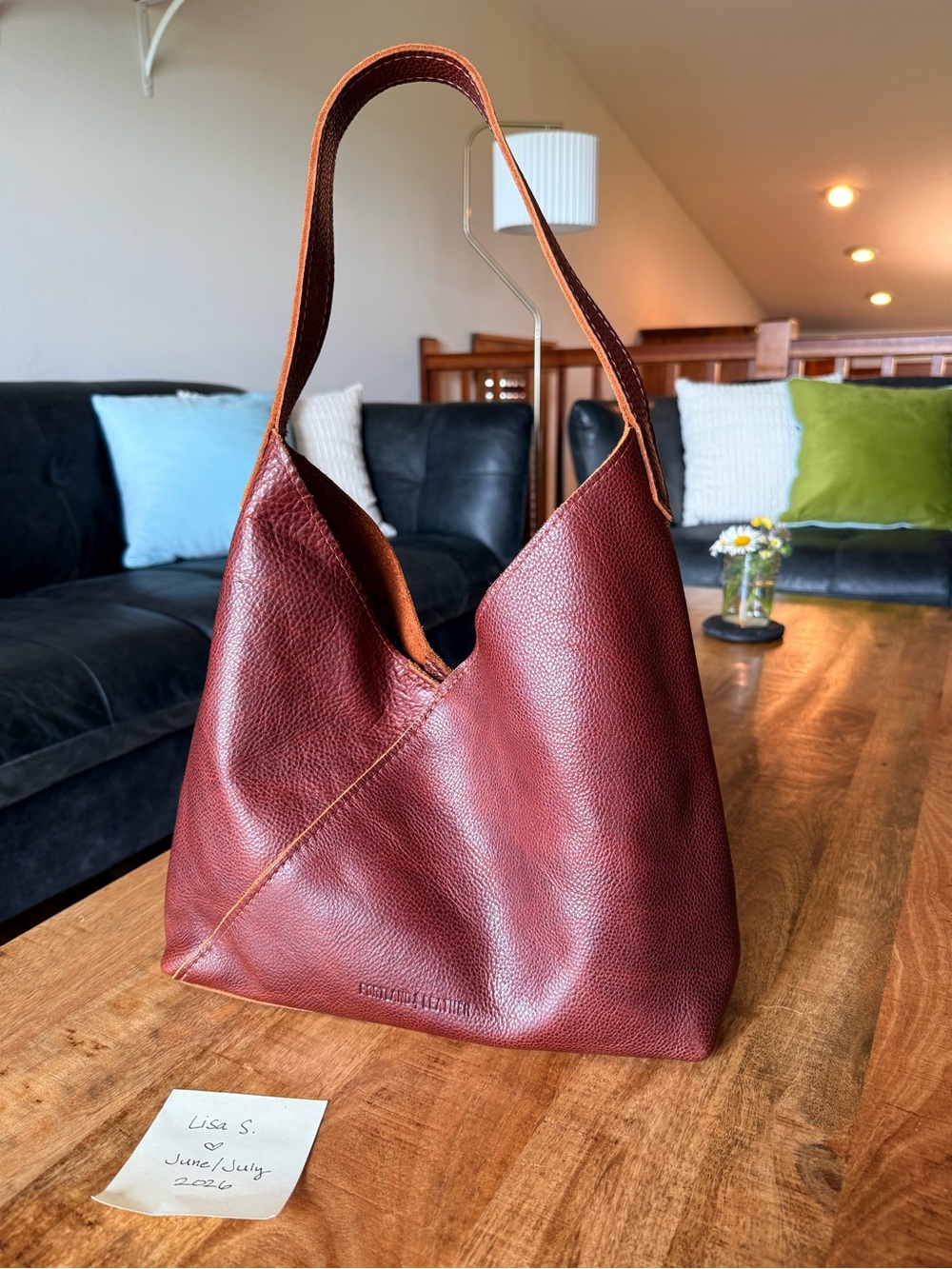 Portland Leather Nutmeg Large Naomi Shoulder Bag
